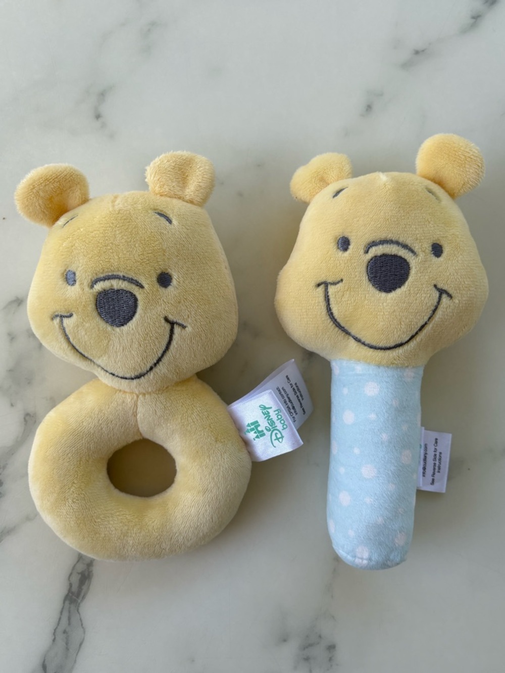 Disney Baby Winnie the Pooh Set of 2 Plush Rattles